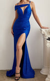 CD881   Asymmetrical Off The Shoulder Gown