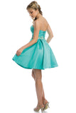 JU 769  Strapless Short Dress with Pockets