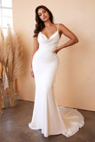 CD7487W TIE-BACK SASH CHARMEUSE MERMAID GOWN