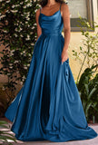 CD-BD104  Satin A-line Dress