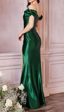 CD-KV1056     Off the shoulder fitted satin gown