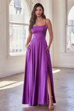 B8402   SATIN A-LINE GOWN