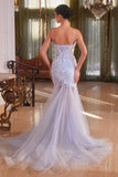 CB148   Floral Sequined Mermaid Gown