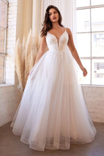 CD0154W  LAYERED TULLE BRIDAL GOWN