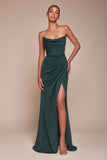 CD355  Strapless Chiffon Gown