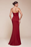 CD355  Strapless Chiffon Gown