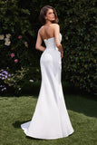 CD355W   NEOPRENE STRAPLESS WEDDING DRESS