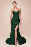 CD791   STRAPLESS STRETCH SATIN FITTED GOWN